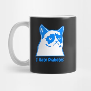 I Hate Diabetes Blue Mug